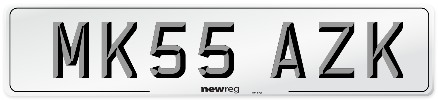 MK55 AZK Number Plate from New Reg